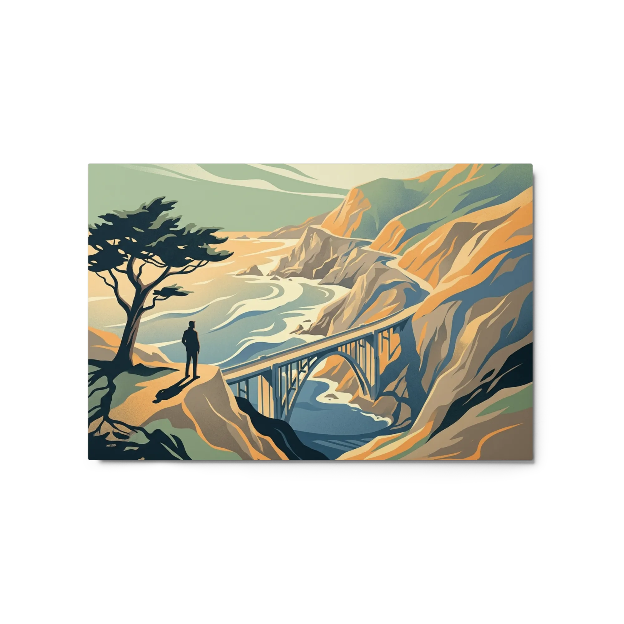 Coastline Overlook 
 Canvas with White Frame