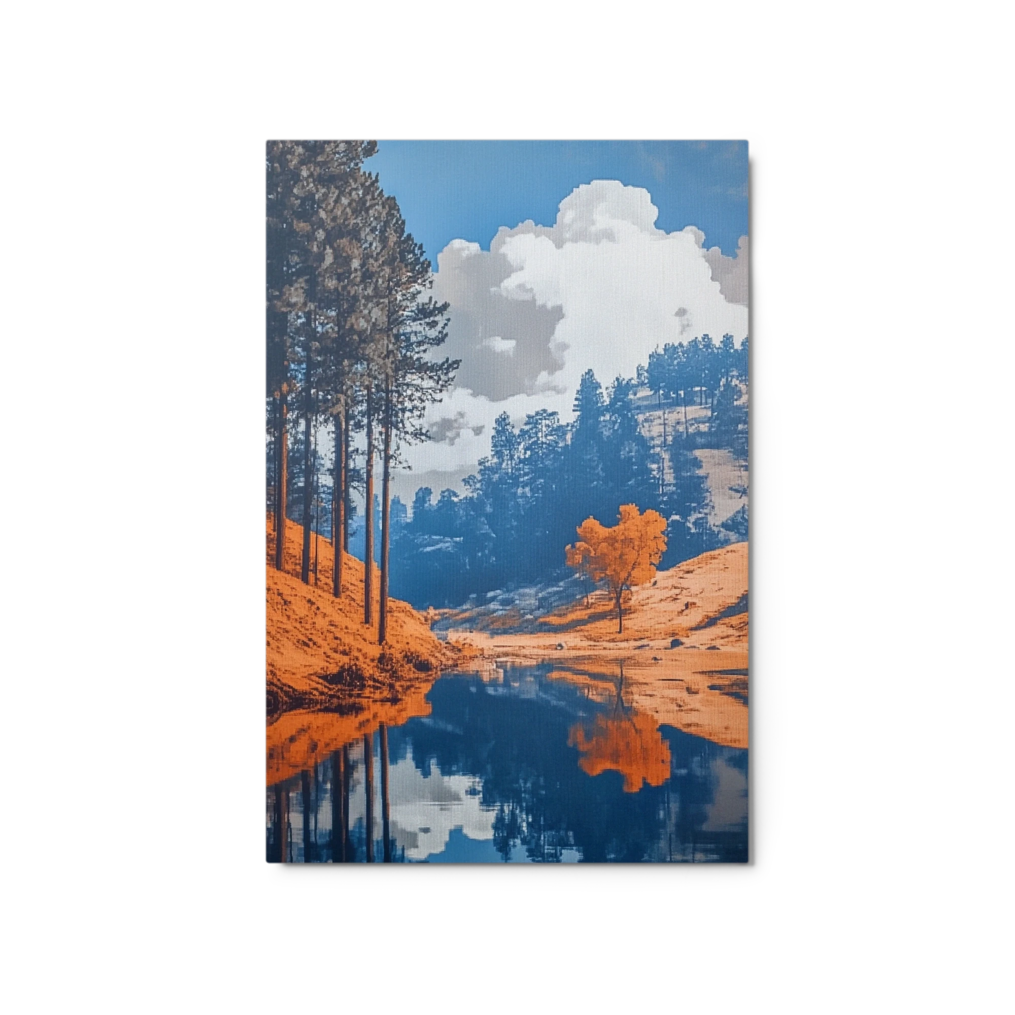 Surreal Landscape with Trees and Water