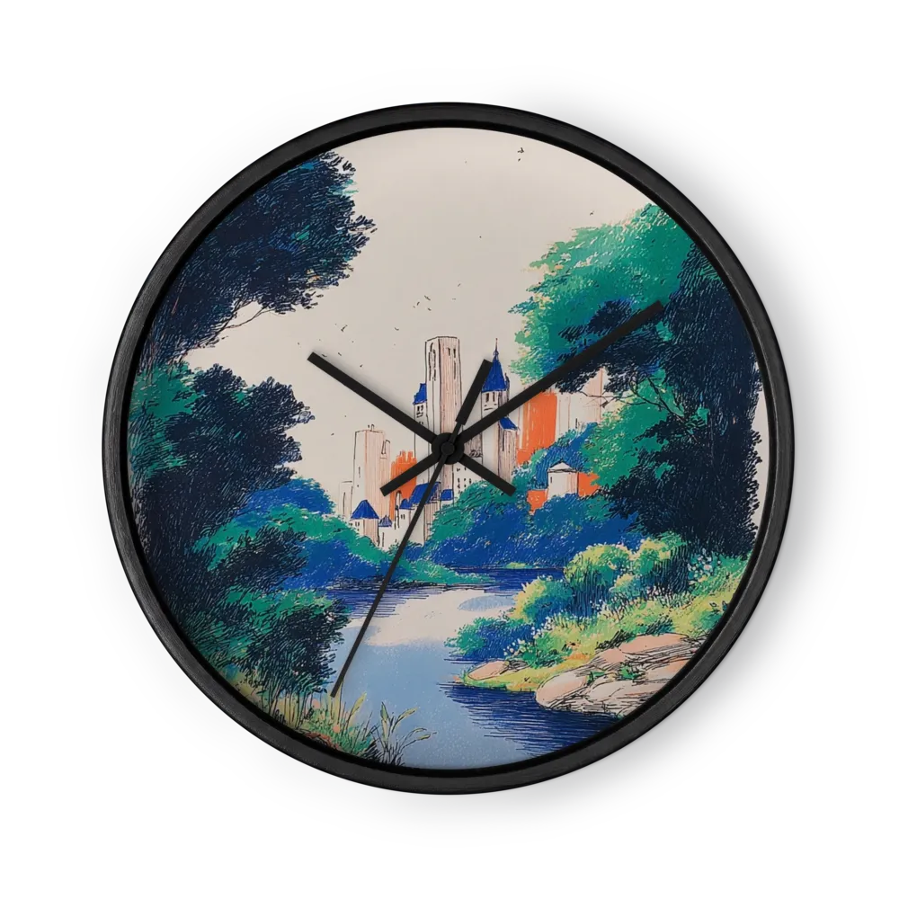 Castle by the River | Wall Clock