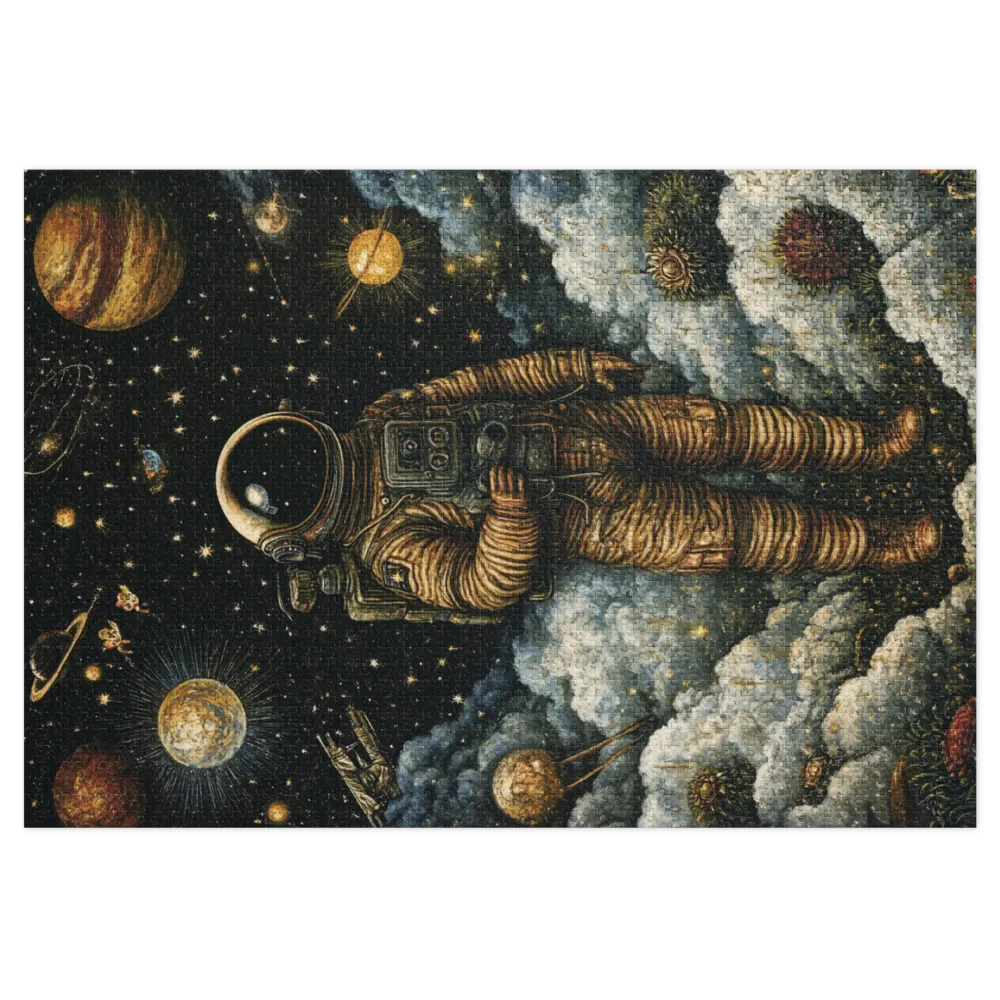 Sonho Cósmico de Astronauta 
 Puzzle em caixa de metal