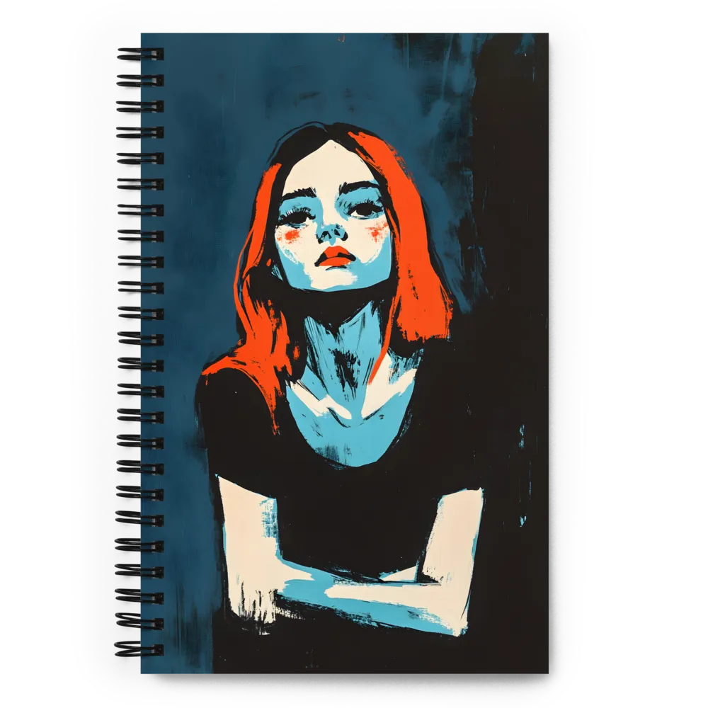 Expressive Redhead Portrait 
 Spiral Notebook | 140 pages