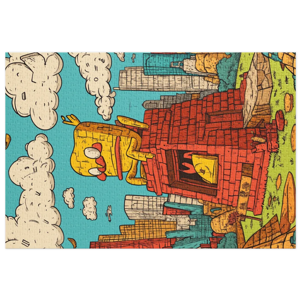 Cartoon Character on Pyramid | Jigsaw Puzzle (252/520 pieces)