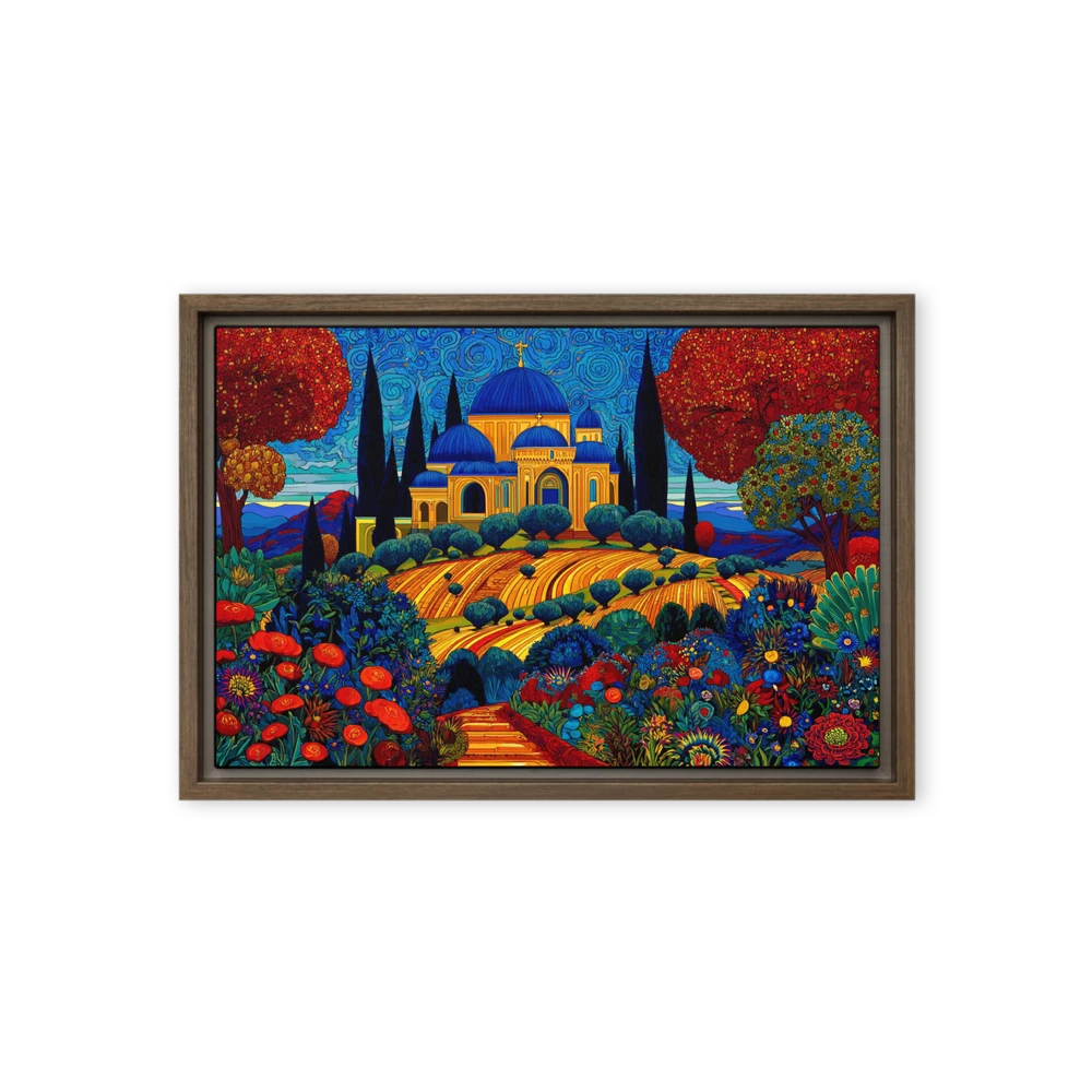 Golden Fields and Blue Domes | Art Print