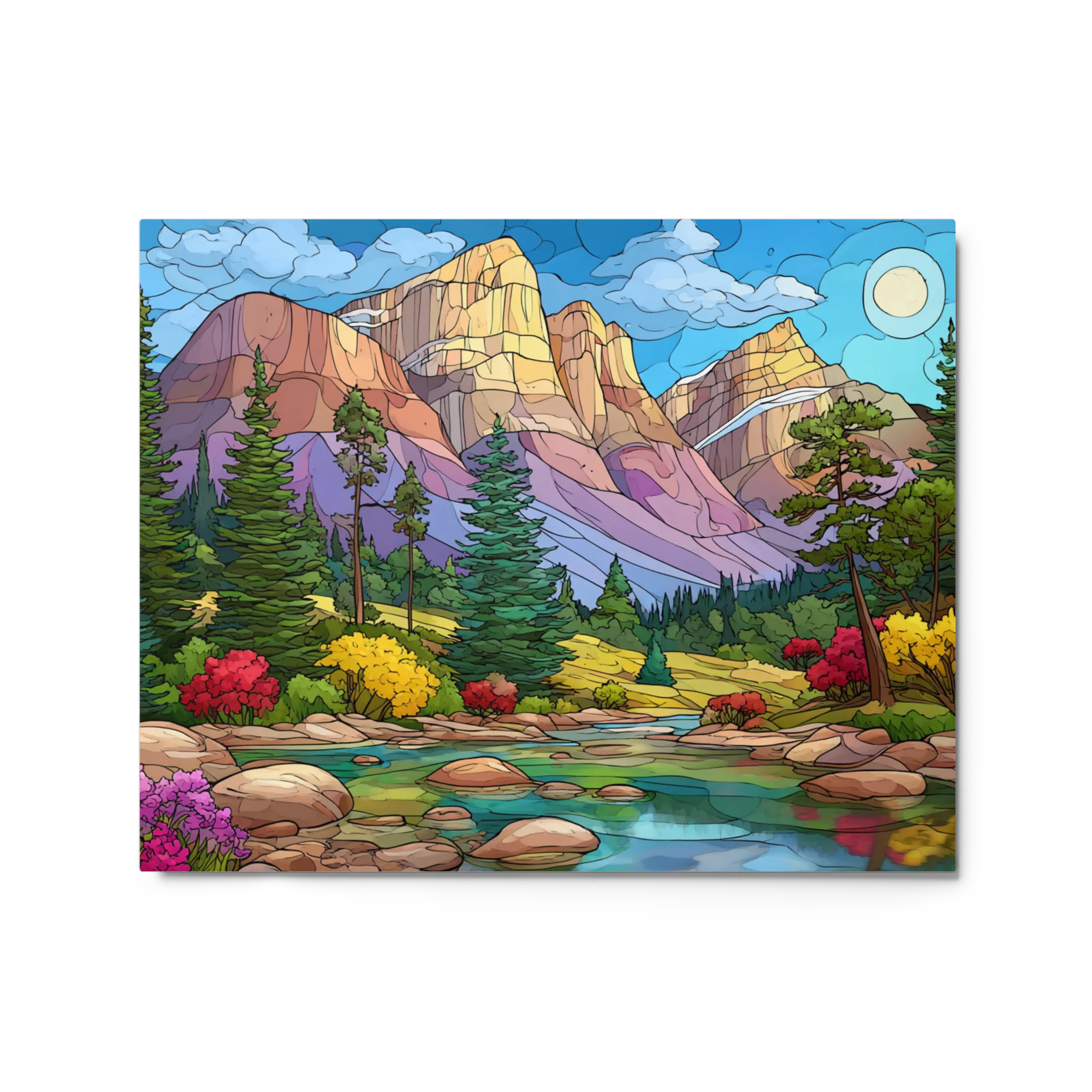 Stained Glass Mountain Valley