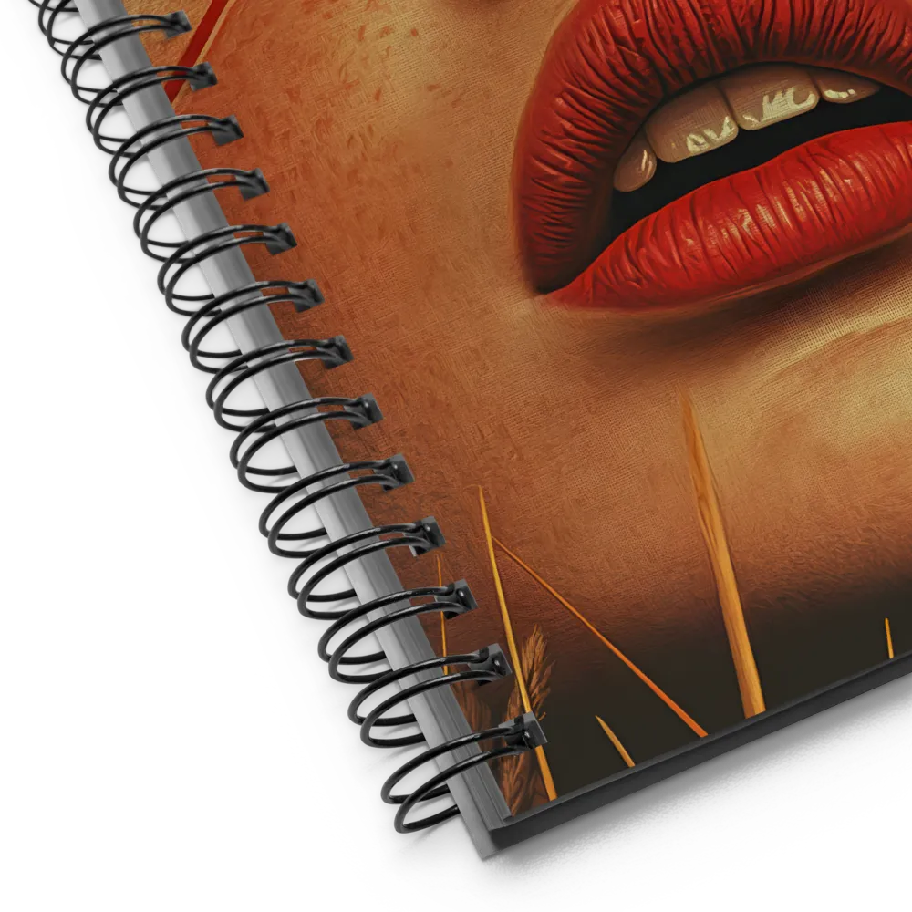 Red Marked Portrait 
 Spiral Notebook | 140 pages