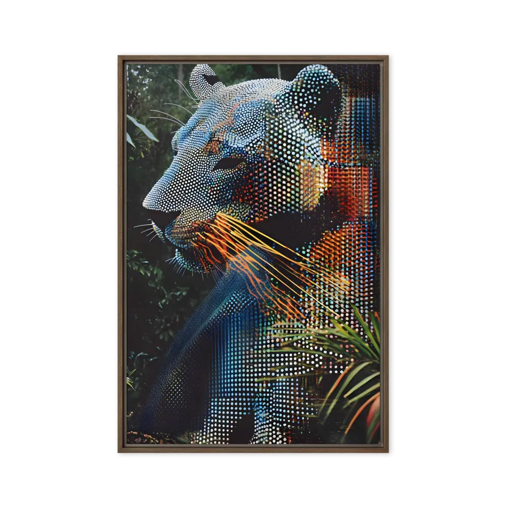 Digital Jungle Jaguar 
 Canvas | 18″x 26″