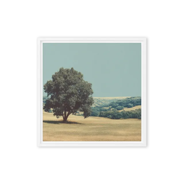 Solitary Tree in Golden Field | Art Print