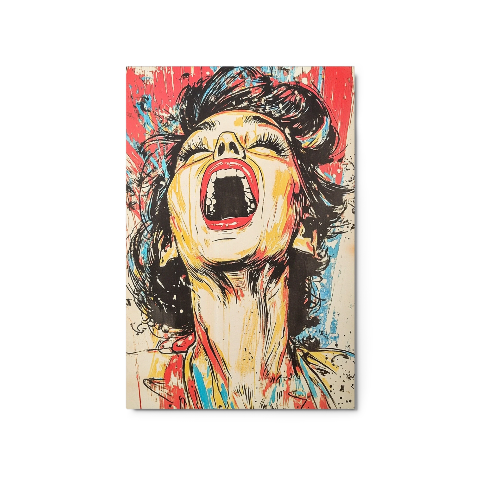 Bold Woman Scream Portrait