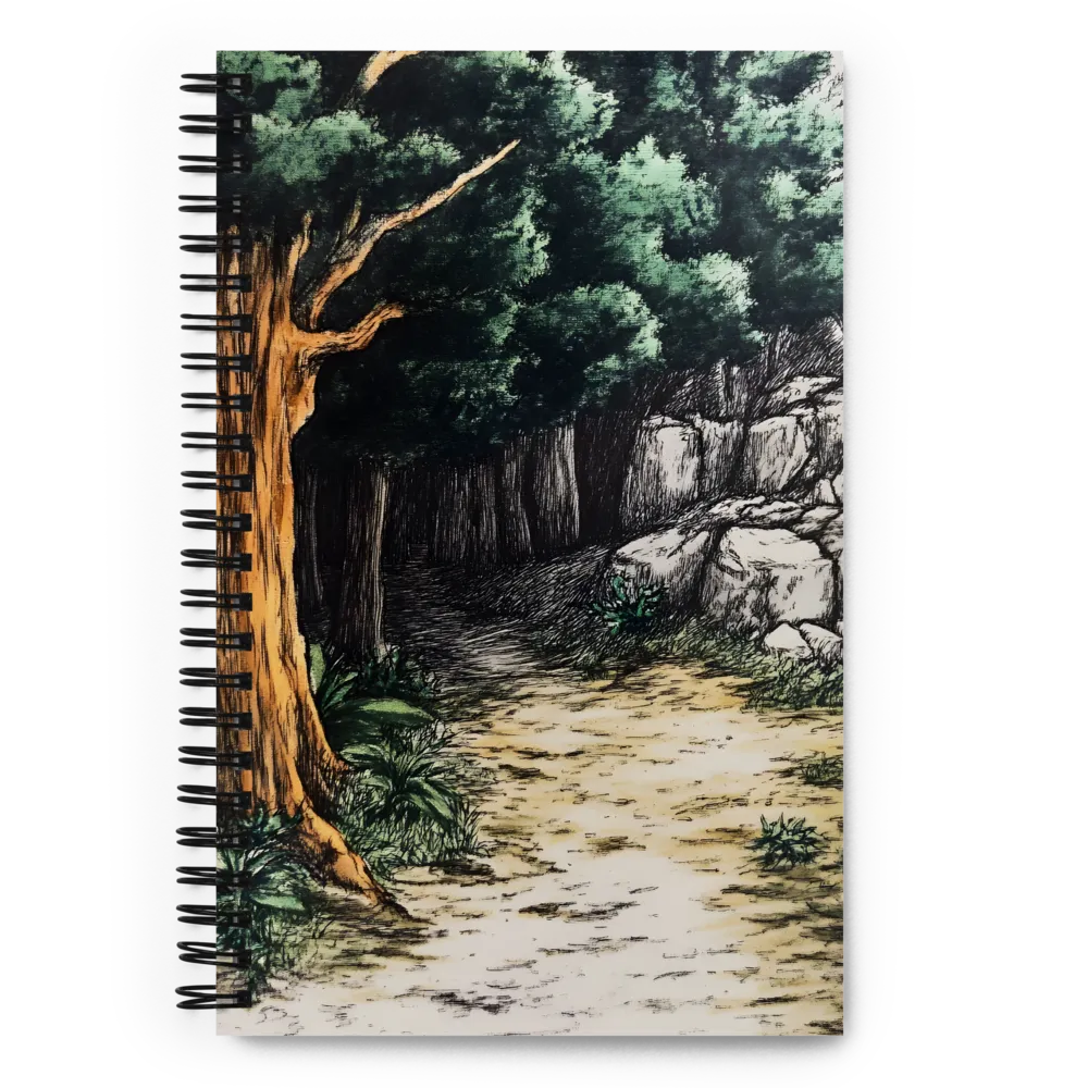 Forest Path Illustration 
 Spiral Notebook | 140 pages