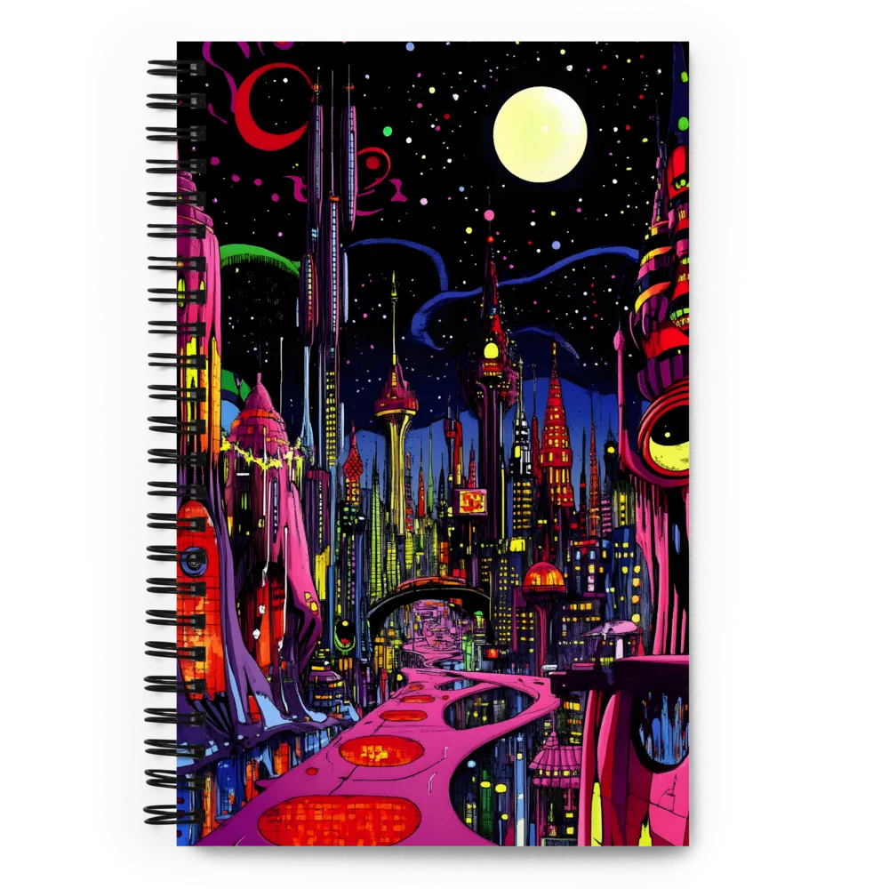 Neon Dreams of a Cyberpunk City 
 Spiral Notebook | 140 pages
