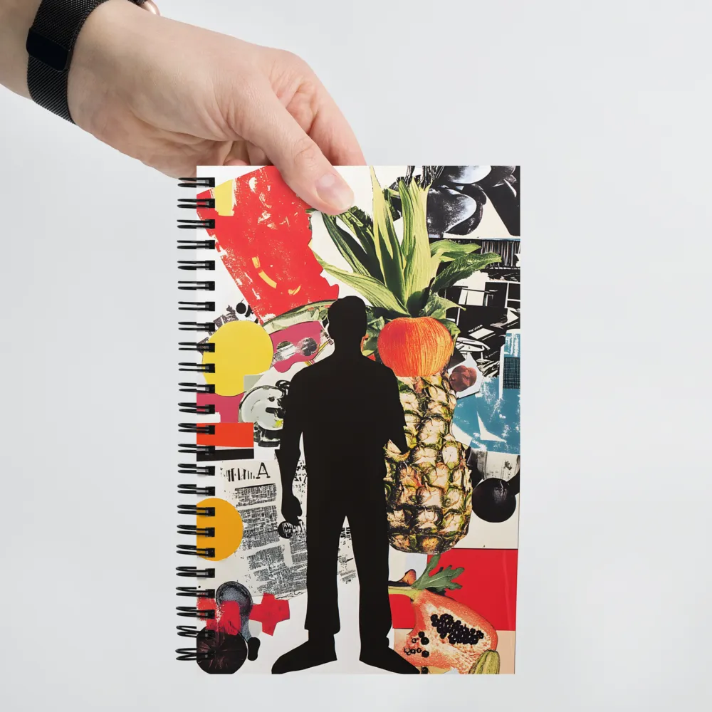 Man and Tropical Collage 
 Spiral Notebook | 140 pages