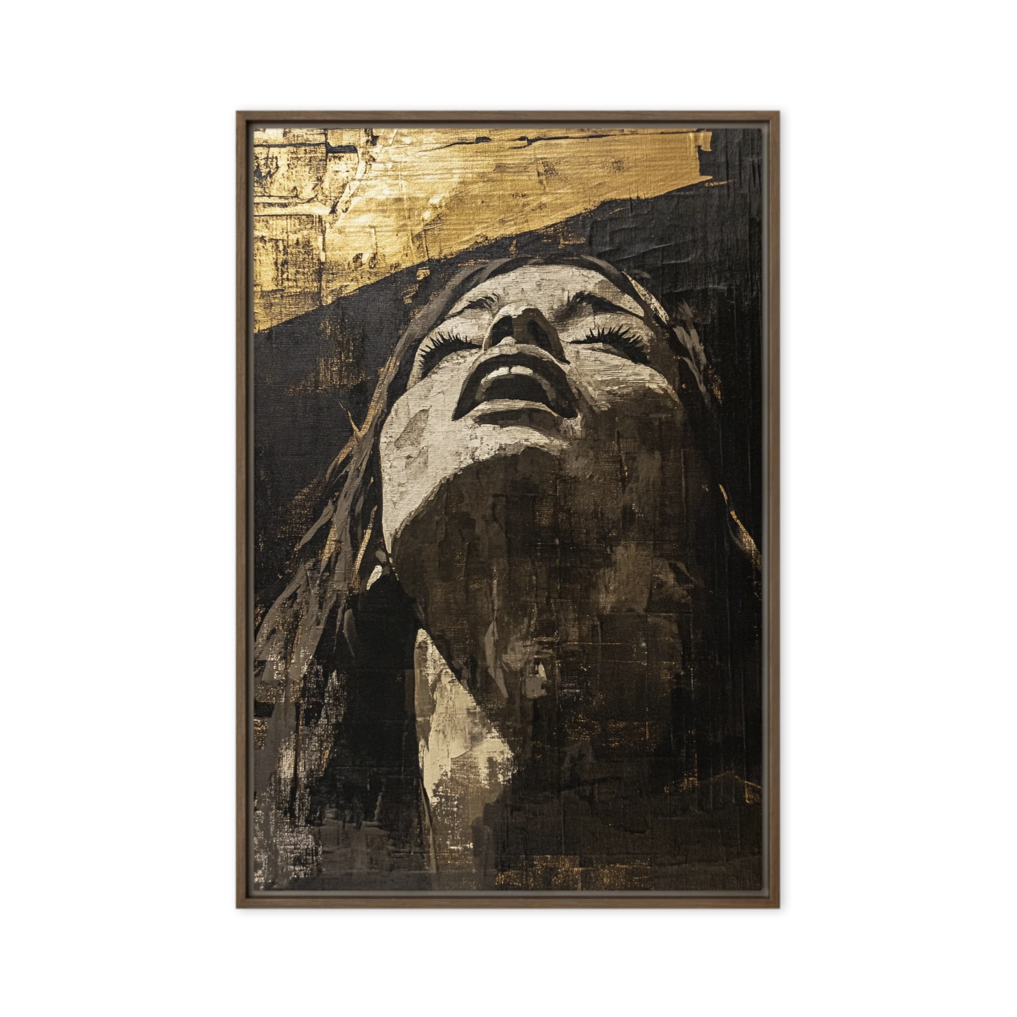 Female Portrait in Gold and Black