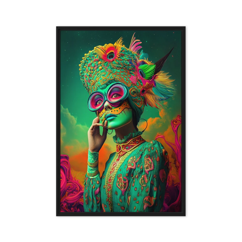 Vibrant Headdress Portrait | Art Print