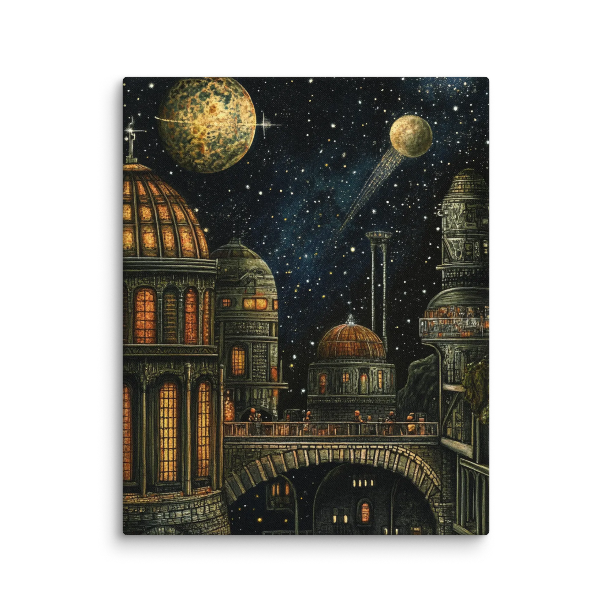 Dense Cross-Hatching on Midnight Boards — Starlight on obsidian