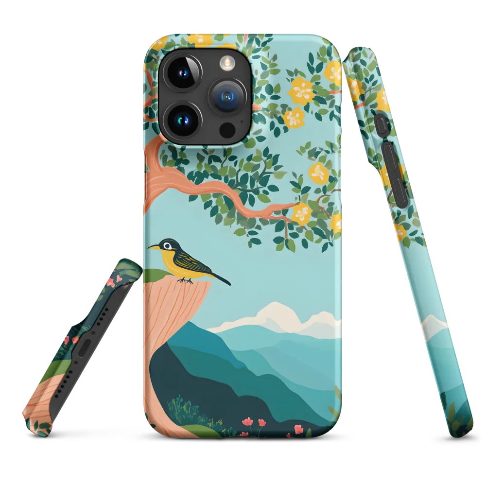 Stylized Tree and Bird Illustration | Phone Case