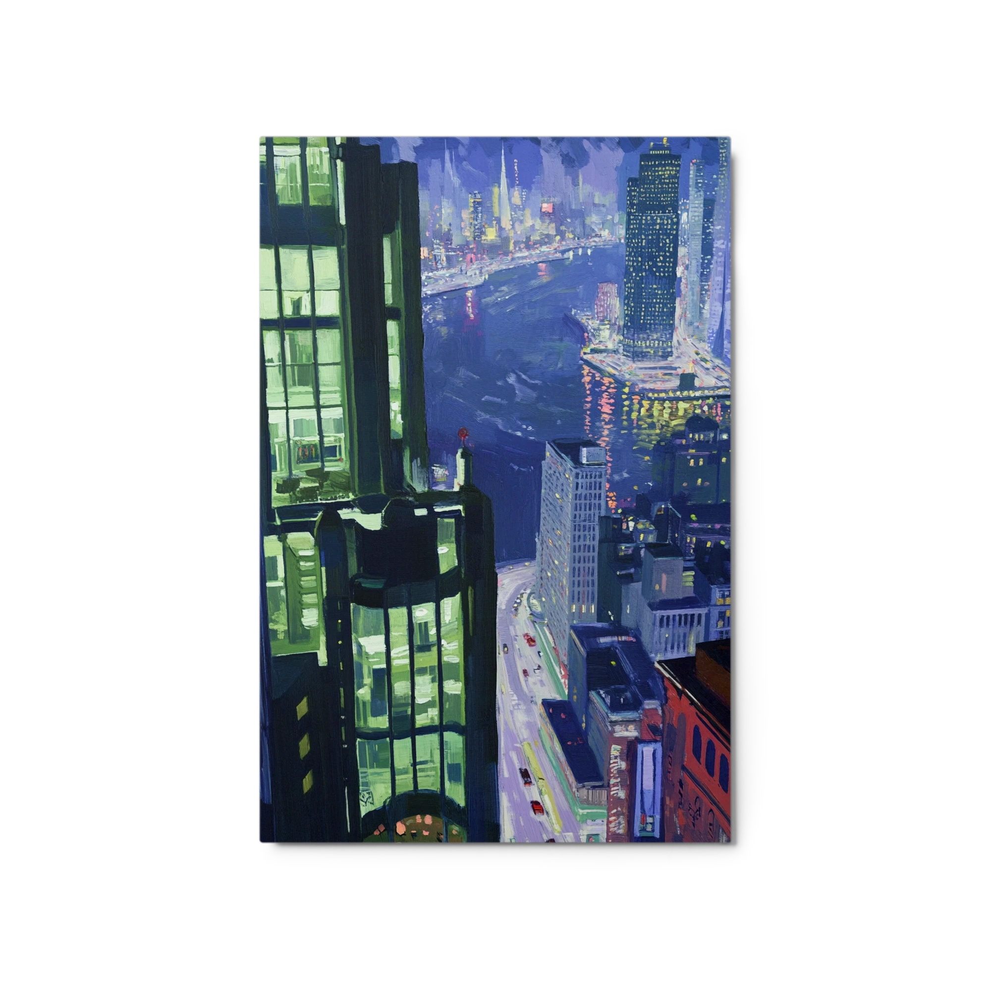 Night Cityscape Oil Painting
