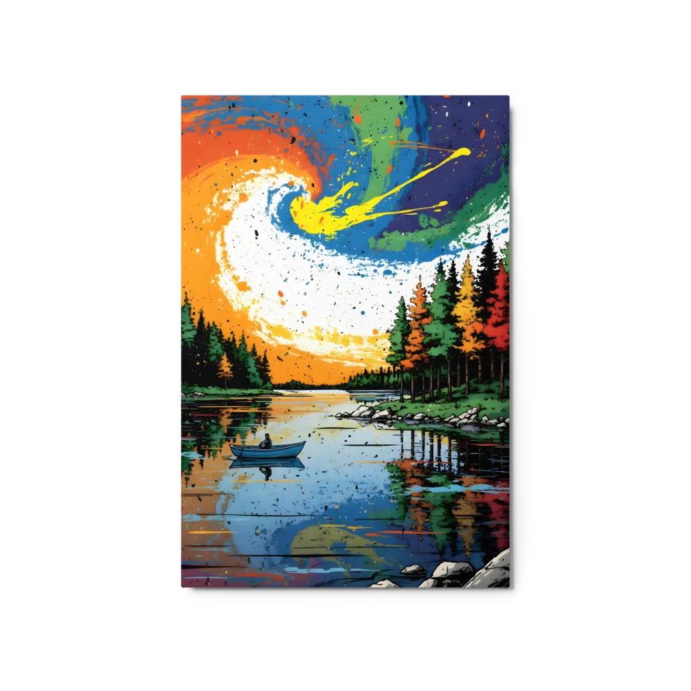 Chromatic Serenity 
 Canvas with White Frame