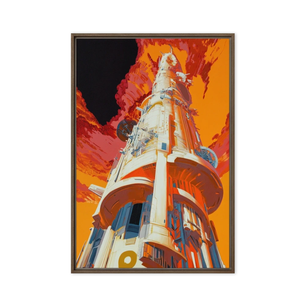 Futuristic Tower in Bold Digital Art