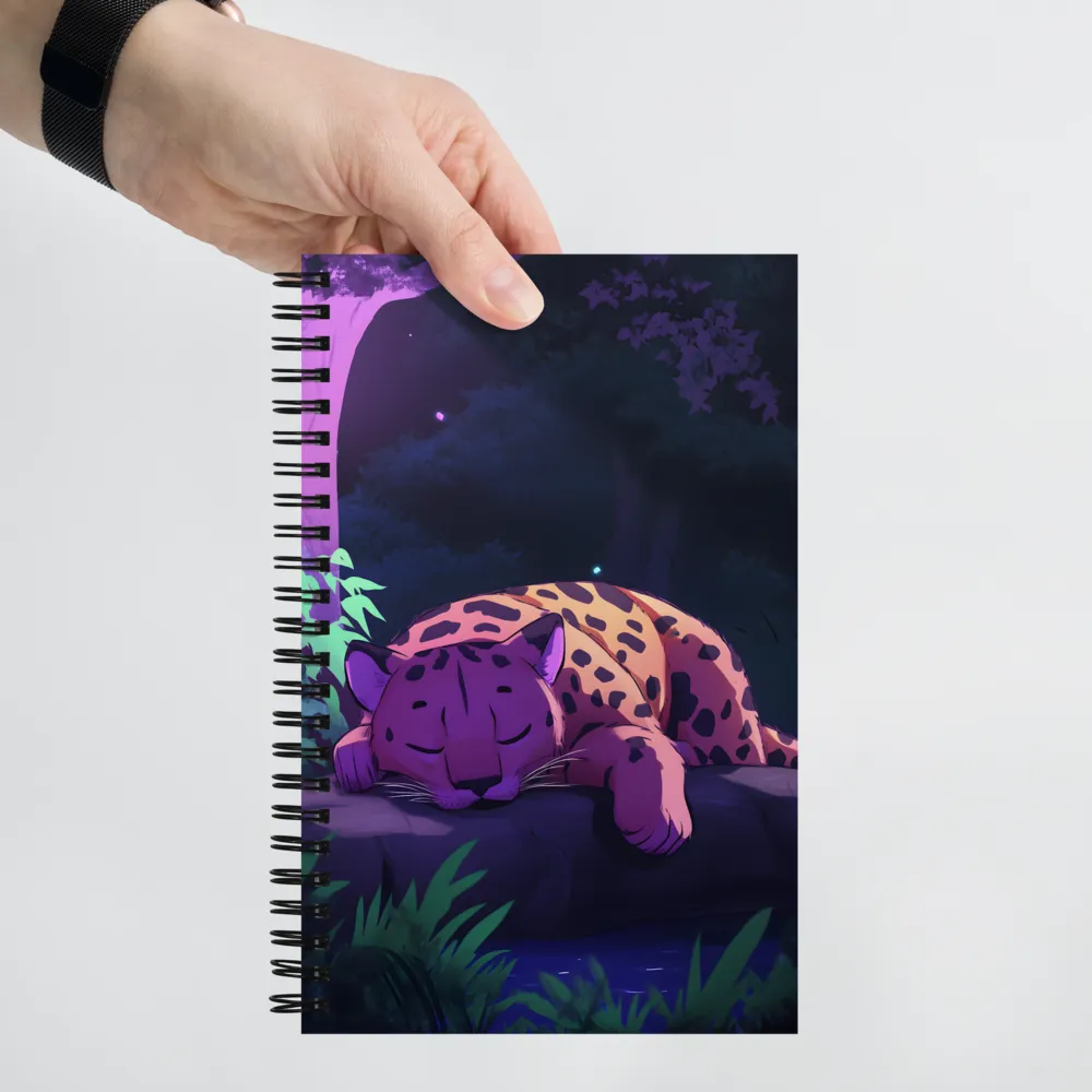 Nocturnal Jaguar Slumber 
 Spiral Notebook | 140 pages