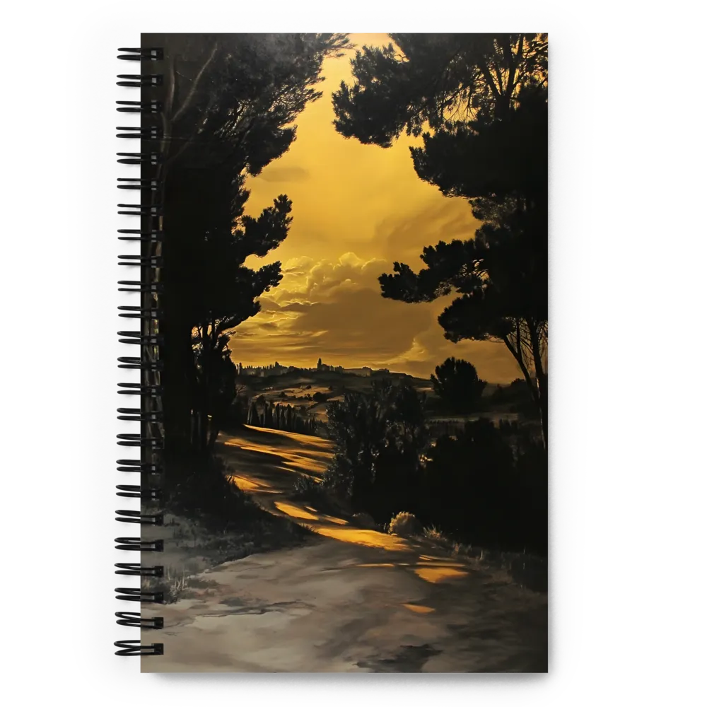 Golden Hour Path 
 Spiral Notebook | 140 pages