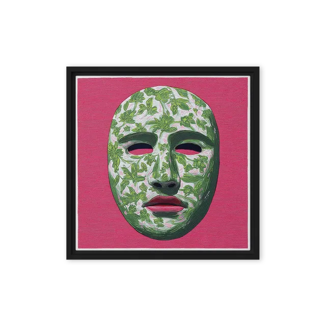 Botanical Mask in Pink | Art Print