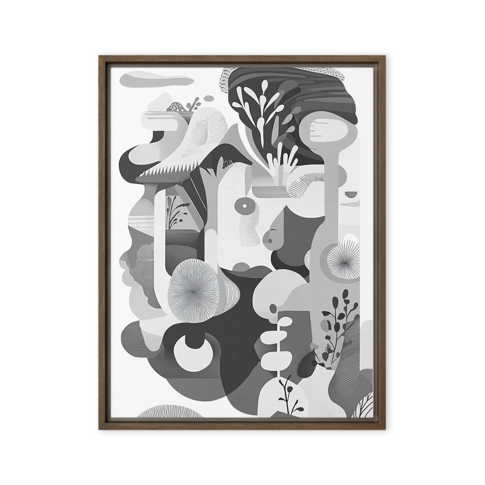 Organic Grayscale Abstraction