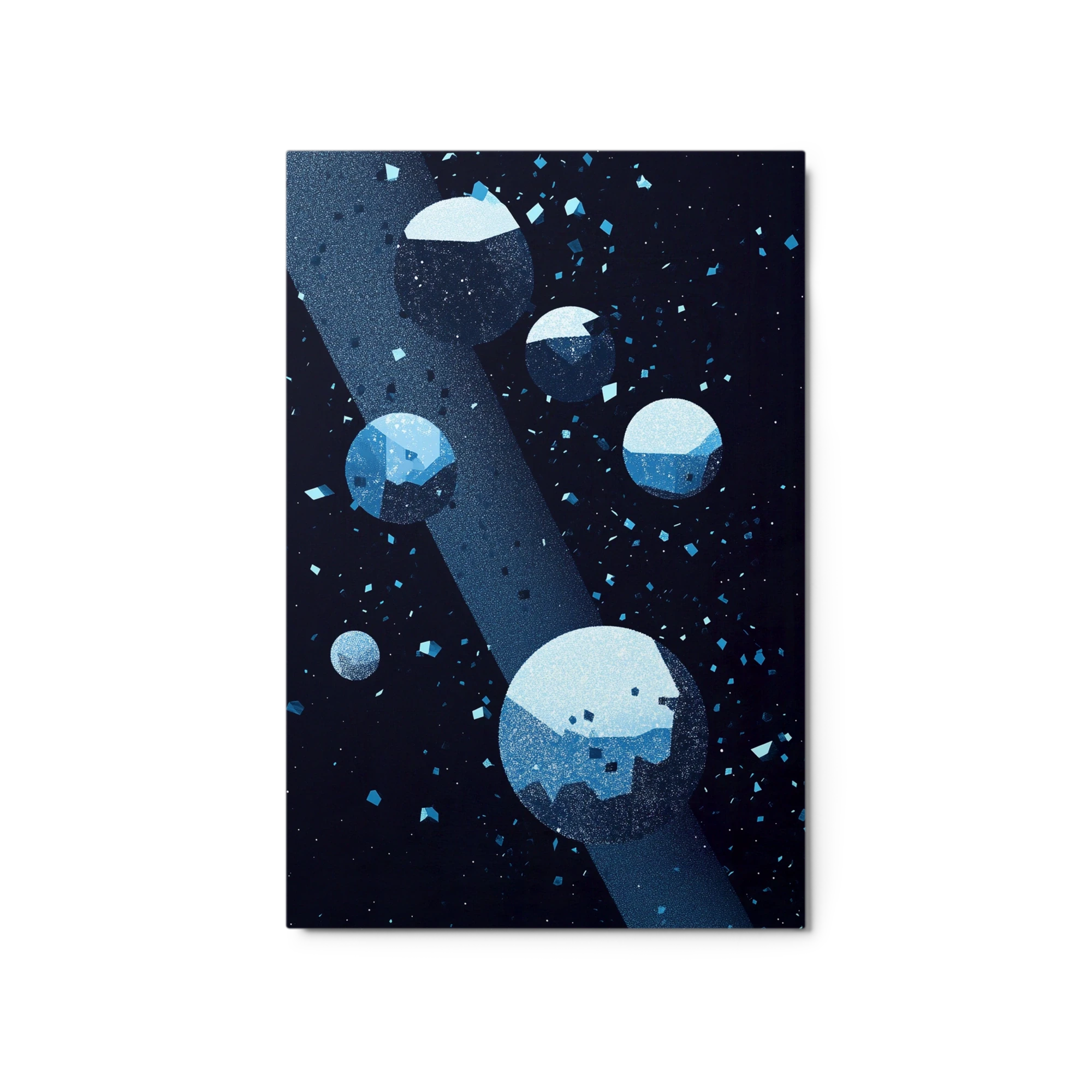 Abstract Digital Planets in Space