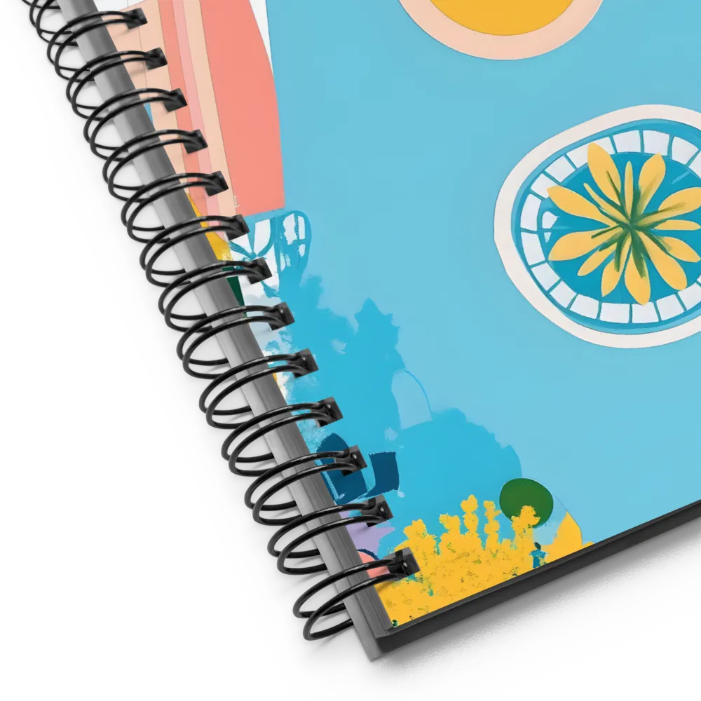 Leisurely Garden Pool 
 Spiral Notebook | 140 pages
