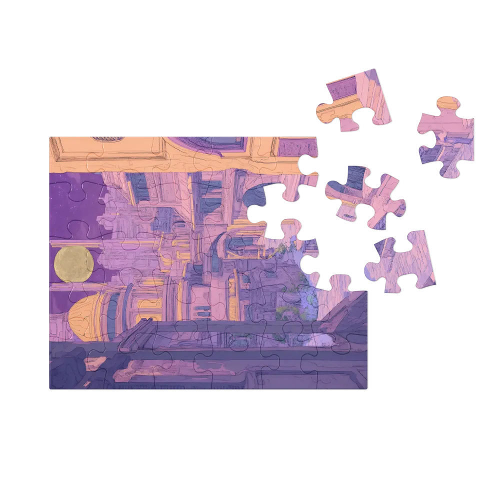 Celestial Metropolis Nightfall 
 Jigsaw Puzzle in Tin Box