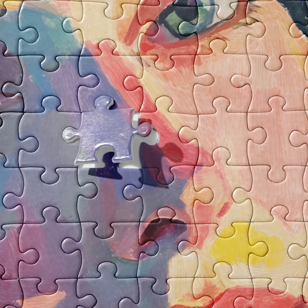 Expressive Female Gaze 
 Jigsaw Puzzle in Tin Box