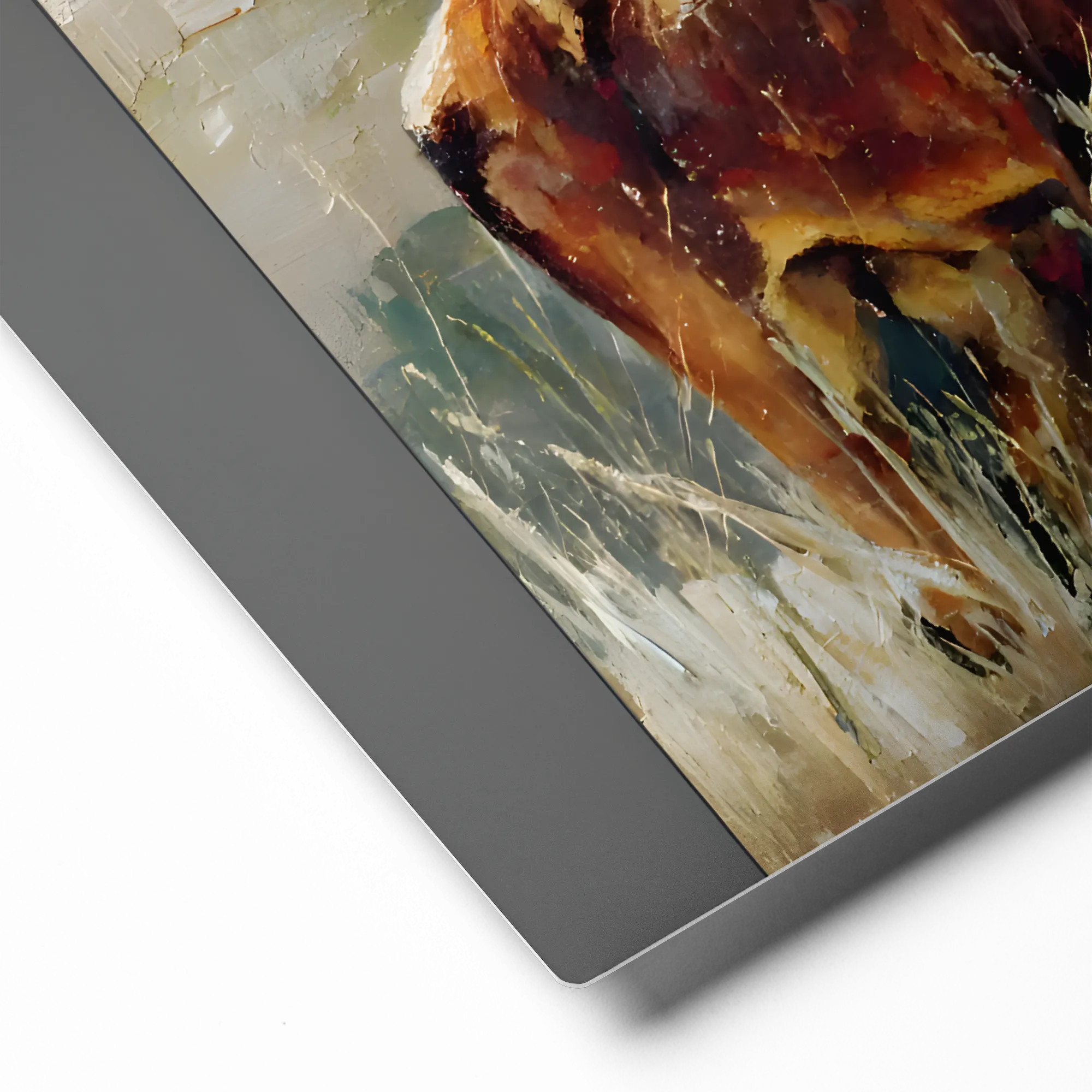 Regal Stag Portrait 
 Canvas with White Frame