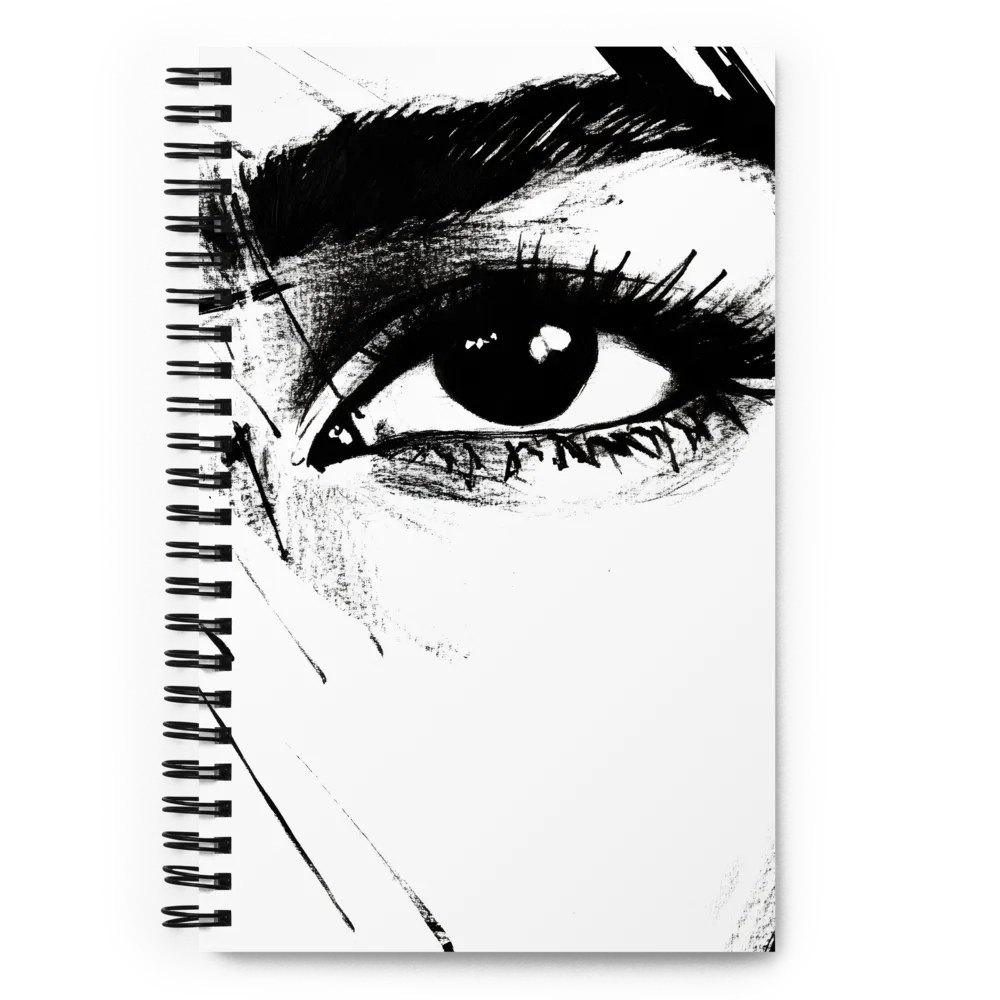 Gaze in Charcoal 
 Spiral Notebook | 140 pages