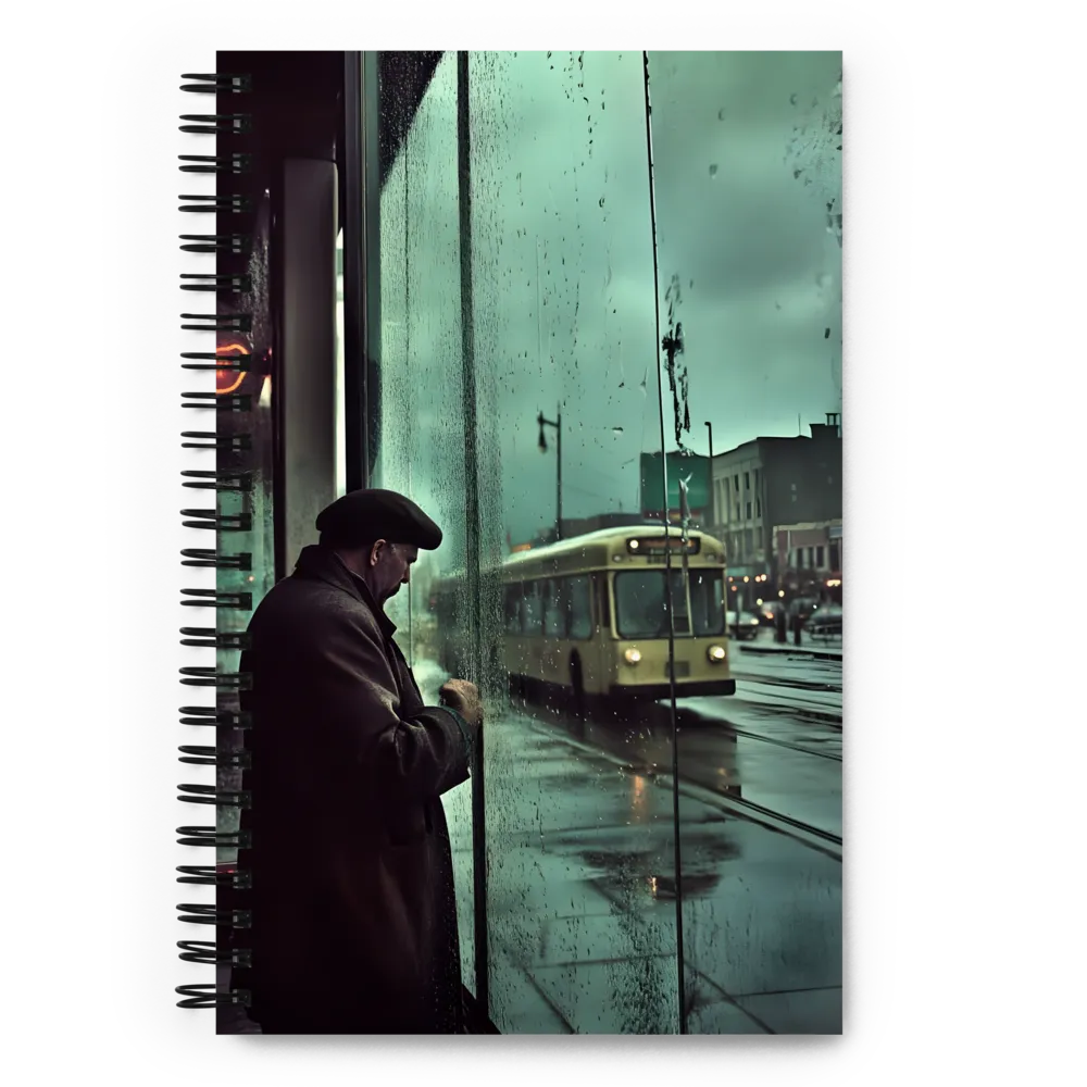 Solitary Figure in the Rain 
 Spiral Notebook | 140 pages