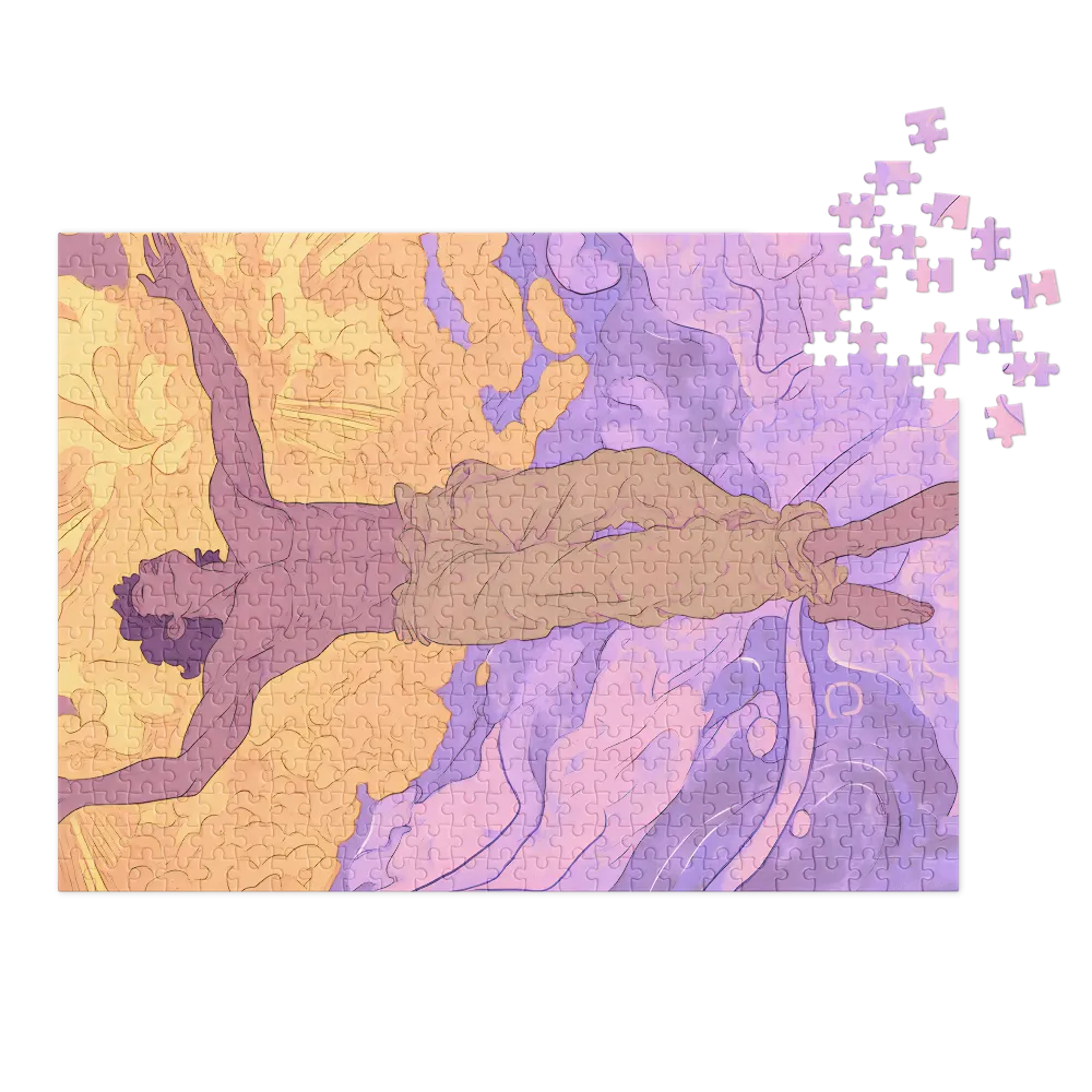 Dreamlike Figure Amidst Clouds