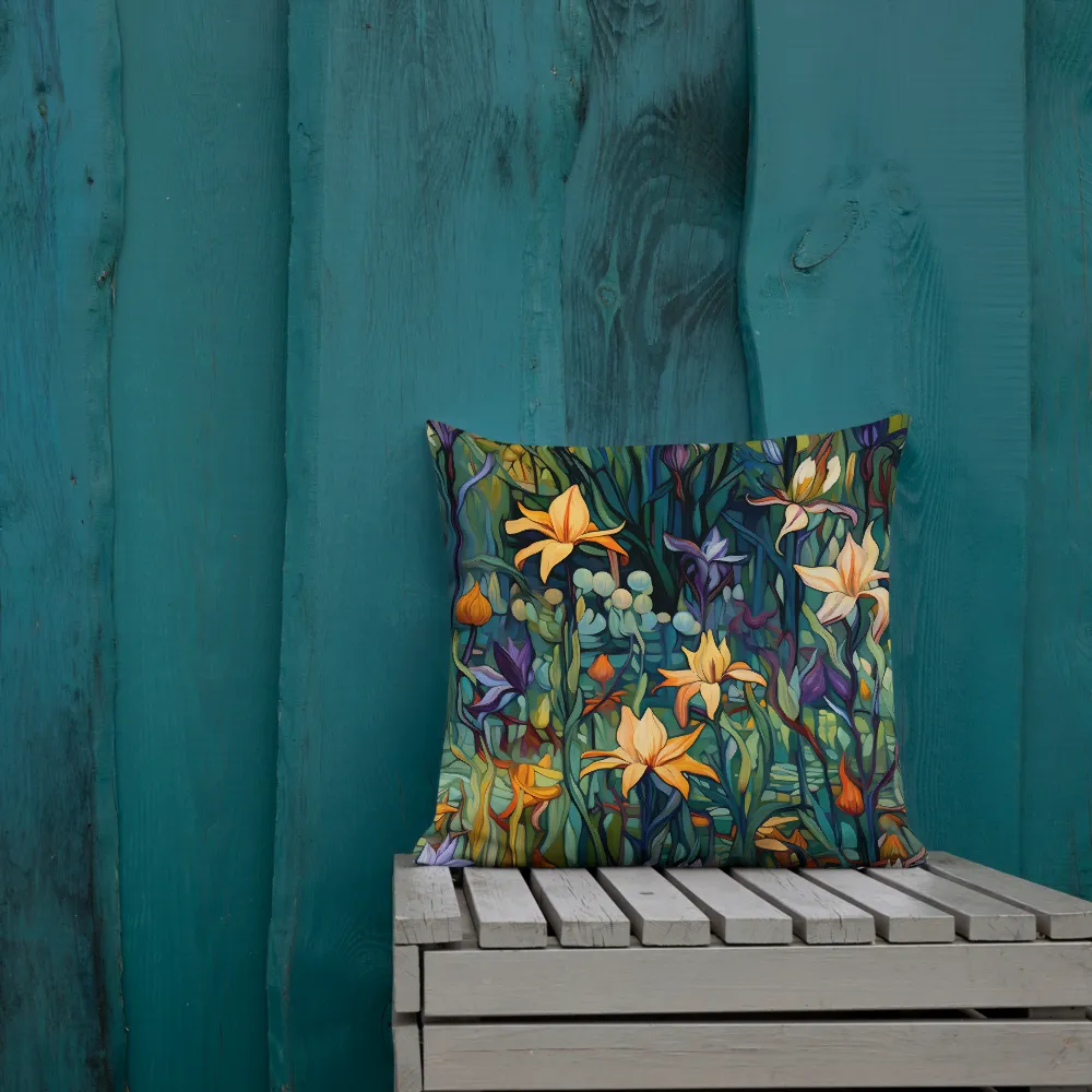 Painterly Floral Abundance 
 Pillow Case | 22″×22″