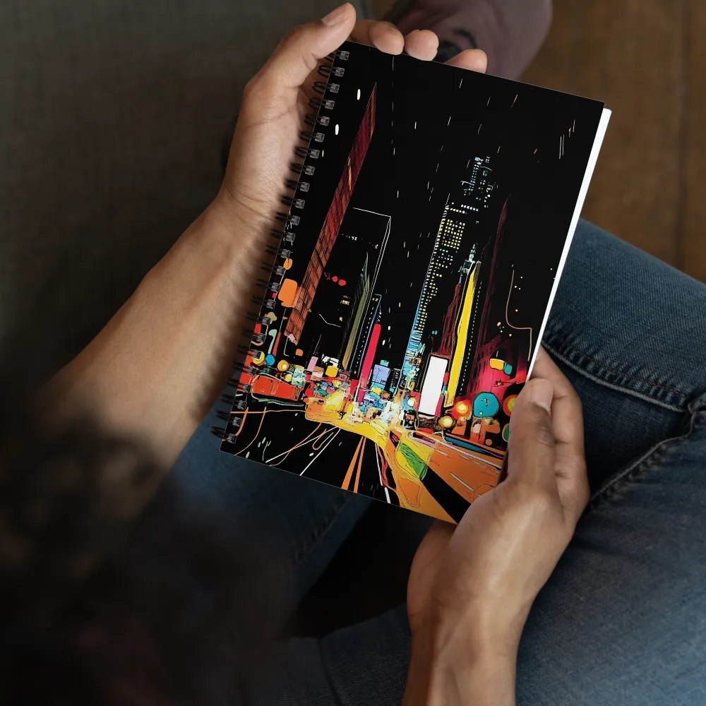 Neon City Nightscape 
 Spiral Notebook | 140 pages