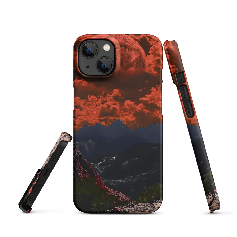 Surreal Red Moon Landscape | Phone Case