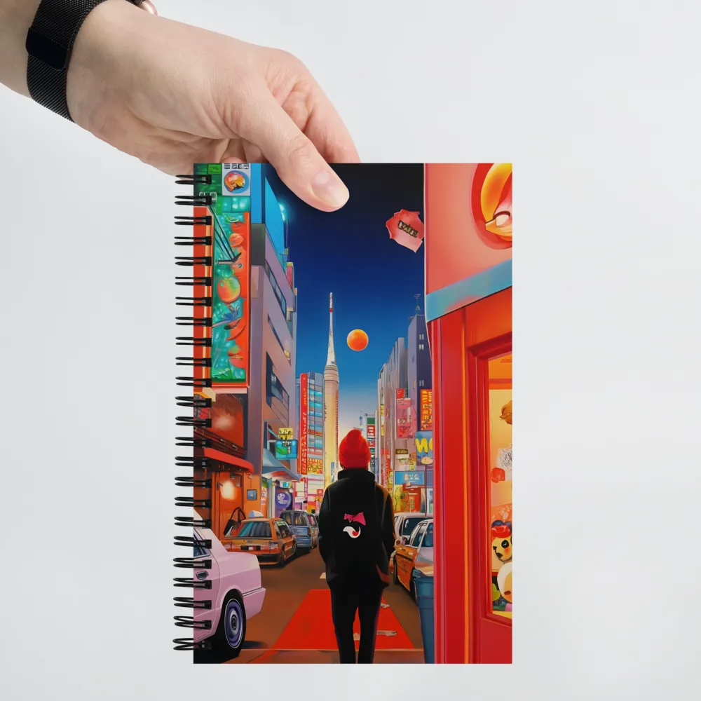 Tokyo Neon Streets 
 Spiral Notebook | 140 pages
