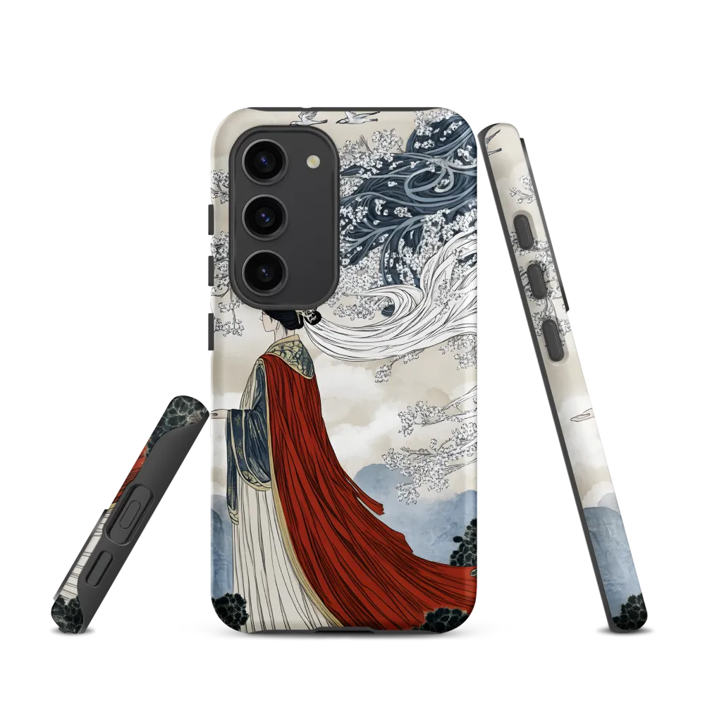 Traditional Woman in Nature Illustration | Phone Case