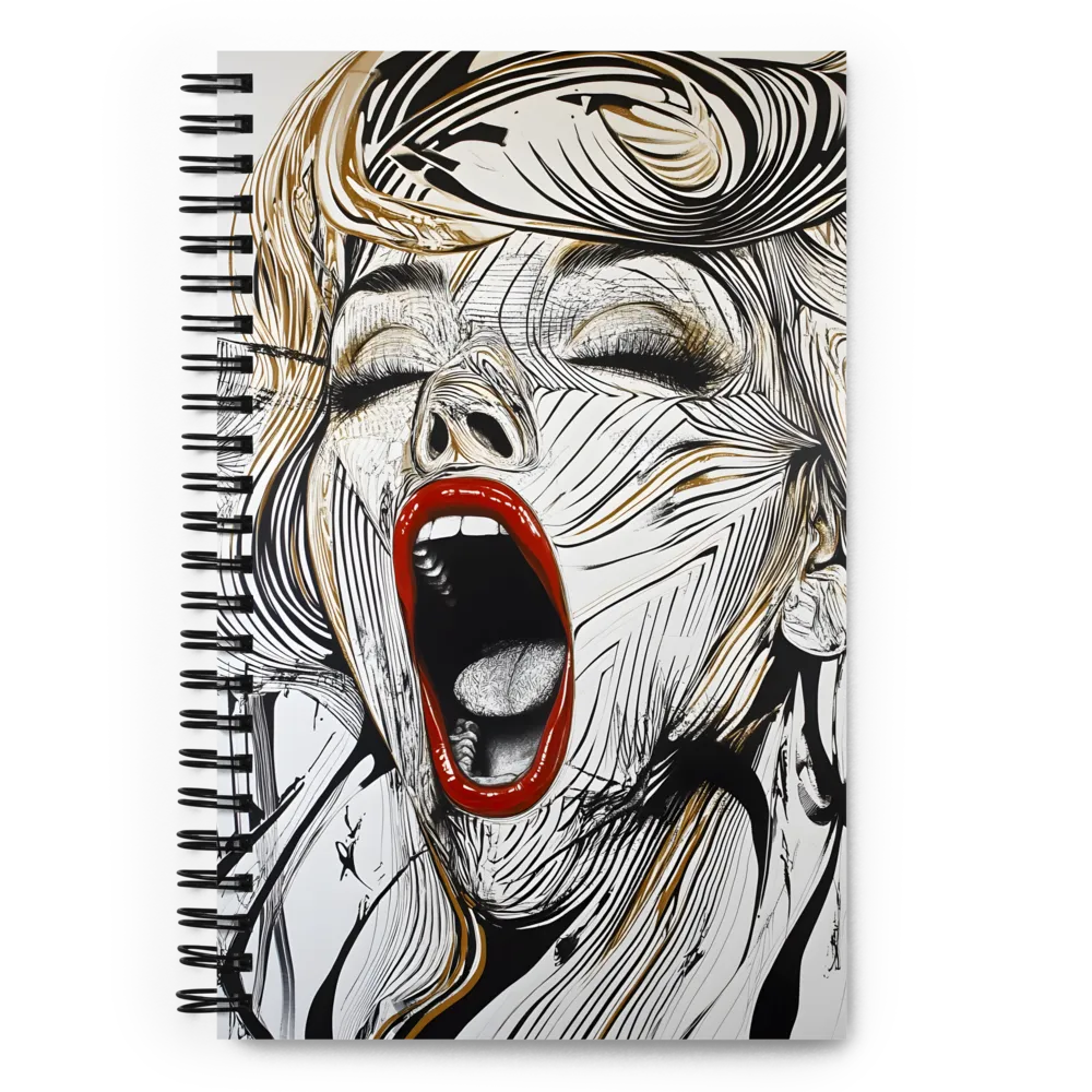 Expressive Scream in Lines 
 Spiral Notebook | 140 pages