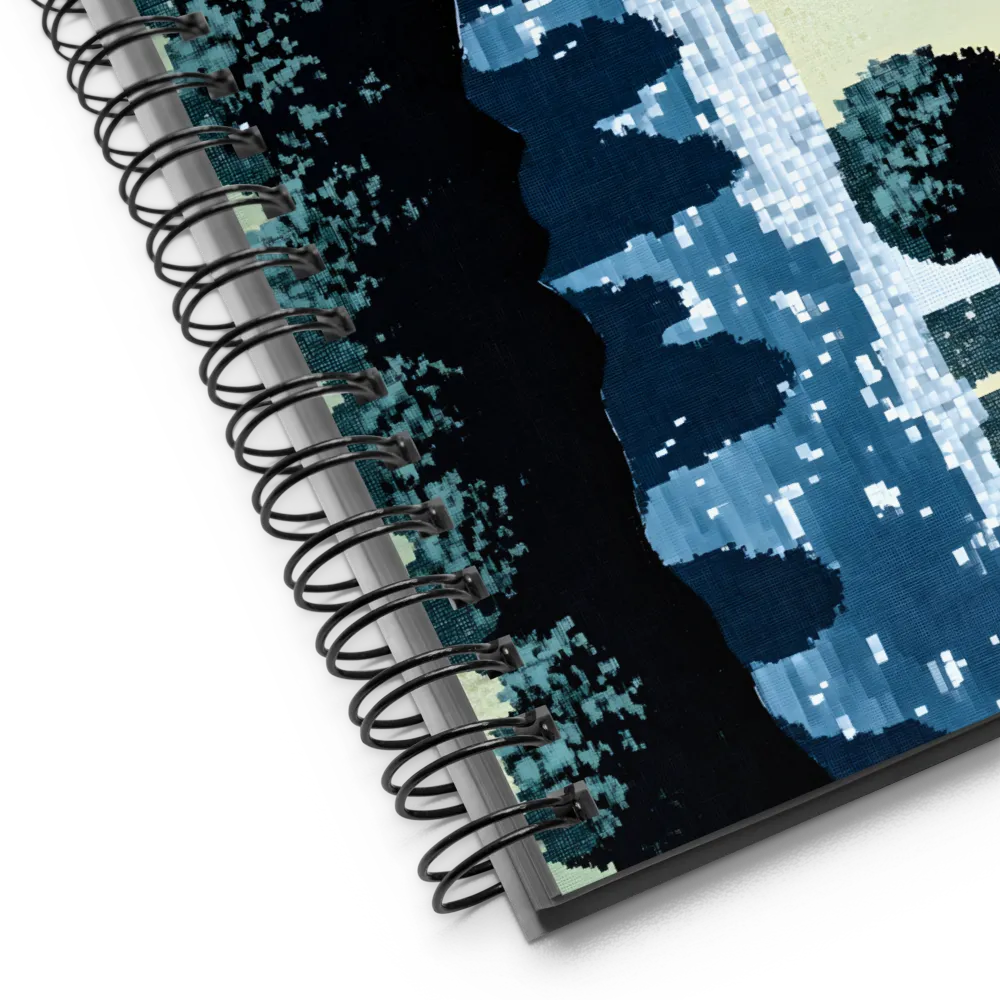 Riverside Pixel Tapestry 
 Spiral Notebook | 140 pages
