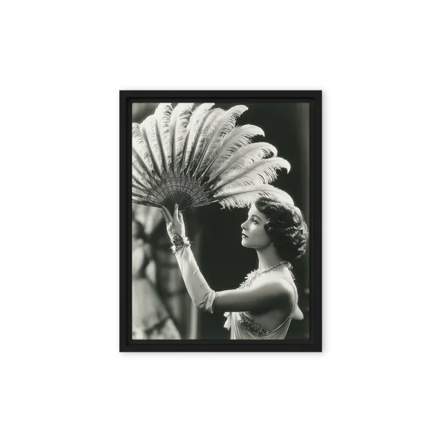 Lady with Ostrich Fan | Art Print