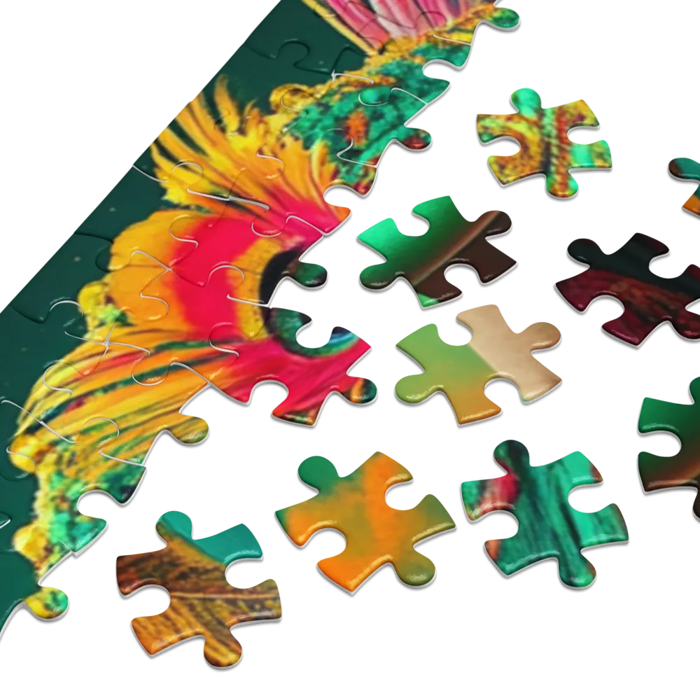 Vibrant Headdress Portrait 
 Jigsaw Puzzle in Tin Box