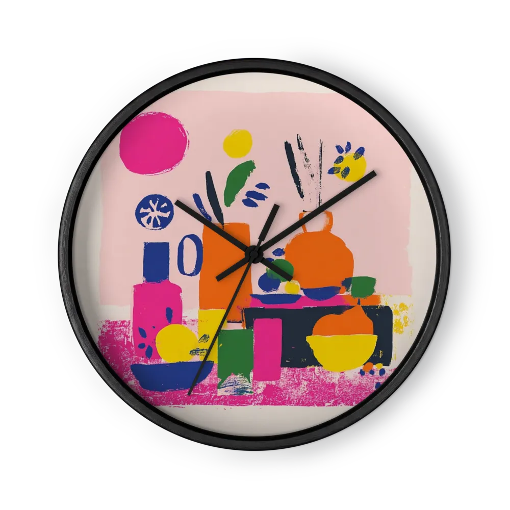 Modern Color Block Still Life | Wall Clock