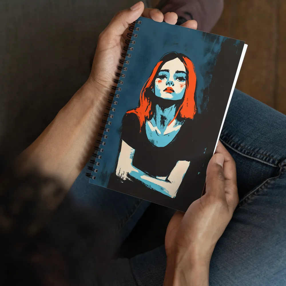 Expressive Redhead Portrait 
 Spiral Notebook | 140 pages