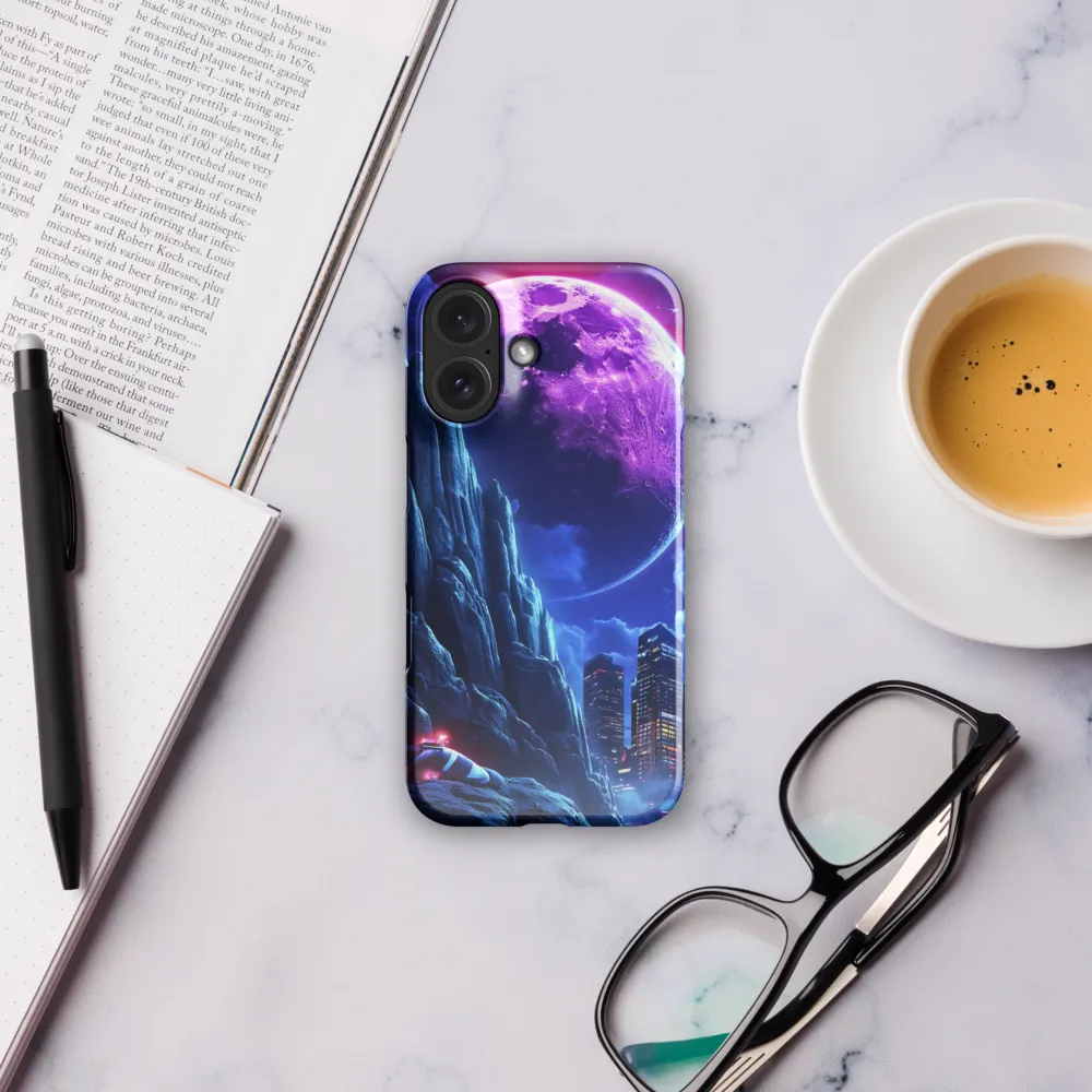 Neon Glow on Distant Shores 
 iPhone 16 Pro | Tough Case