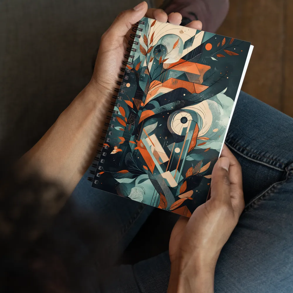 Geometric Abstraction with Organic Forms 
 Spiral Notebook | 140 pages
