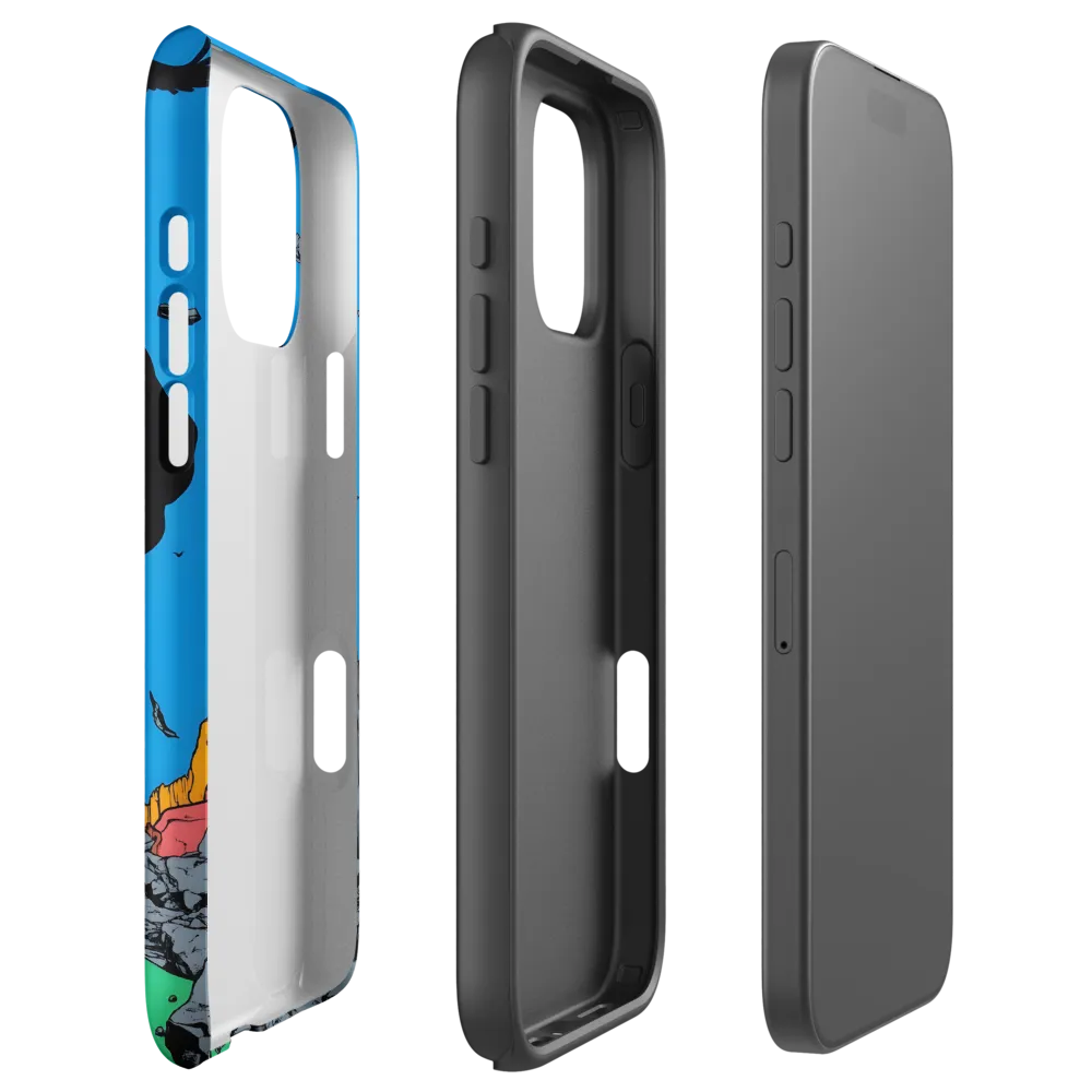 Surreal Human Figure with Green Face | Phone Case