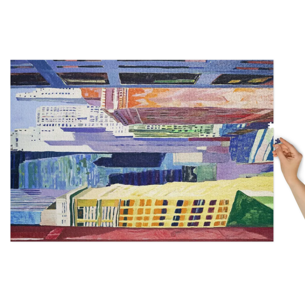 Urban Geometry 
 Jigsaw Puzzle in Tin Box