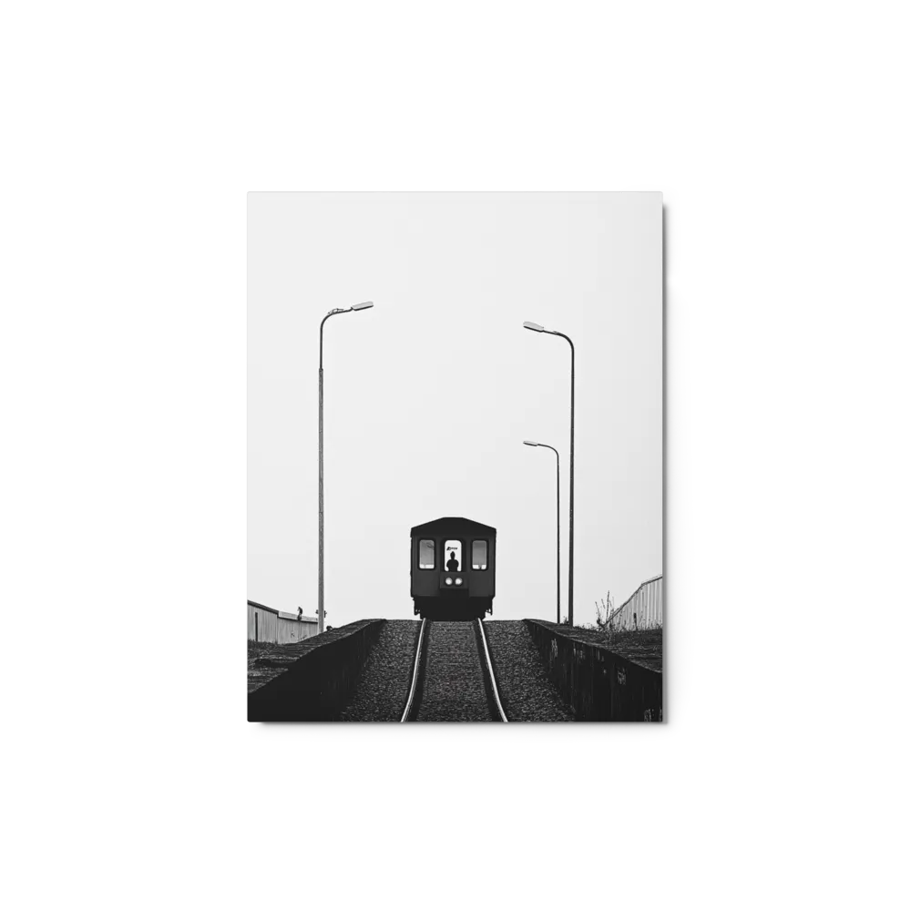 Minimalist Black and White Train Photograph